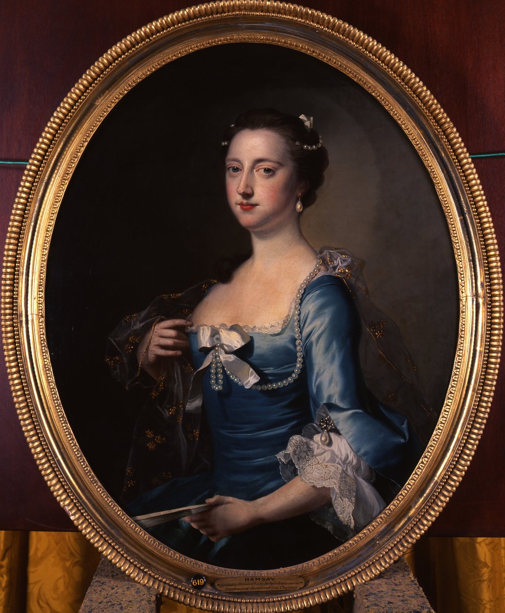 Portret Frances Thynne, Lady Hertford, późniejszej księżnej Somerset (olej na płótnie) autorstwa Thomas Hudson