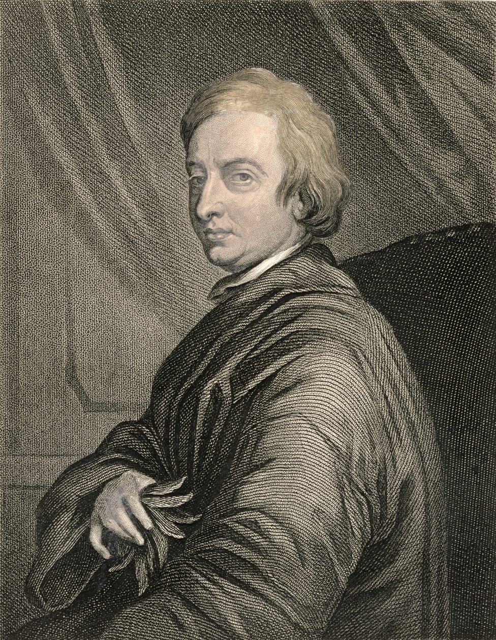 Portret Johna Drydena (1631-1700) rytowany przez Charlesa Edwarda Wagstaffa (ur.1808) wyd. przez Williama Mackenzie autorstwa Thomas Hudson