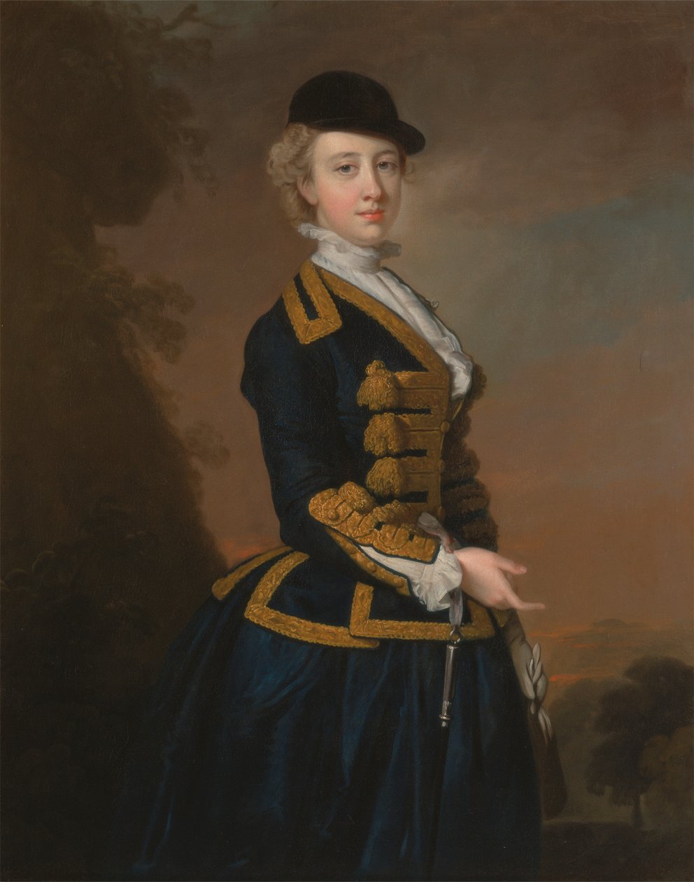Portret młodej kobiety z rodziny Fortesque z Devon autorstwa Thomas Hudson
