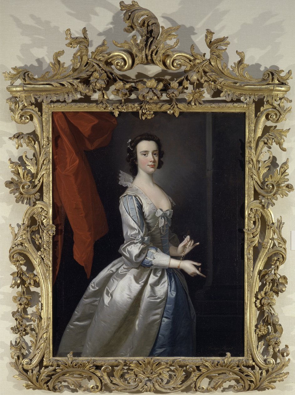 Portret kobiety, prawdopodobnie Elizabeth Aislabie, ze Studley Royal, Yorkshire autorstwa Thomas Hudson