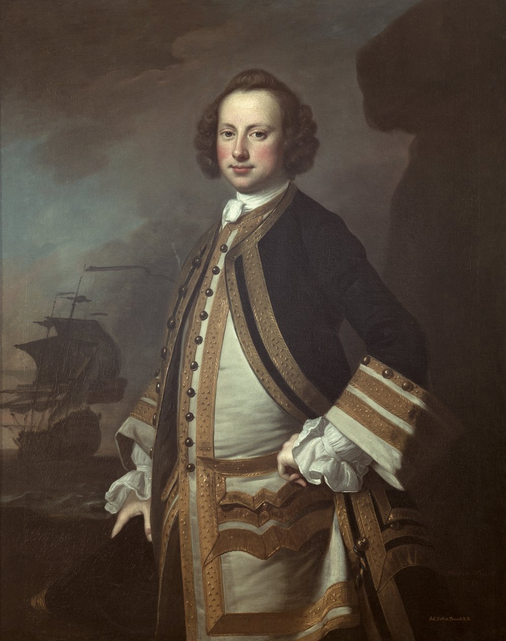 Sir George Pocock (1706-92) 1760 autorstwa Thomas Hudson