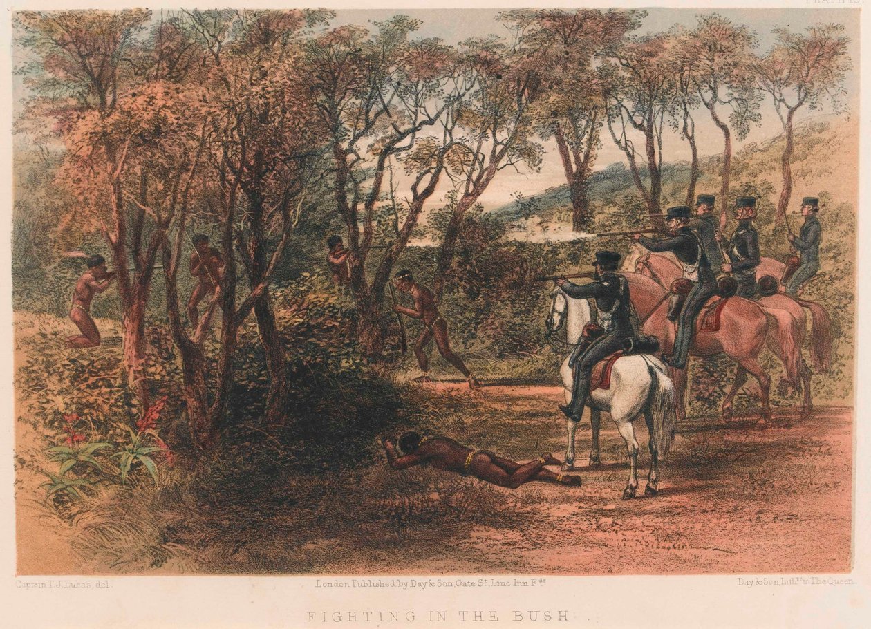 Walka w buszu, 8. wojna graniczna przylądkowa autorstwa Thomas J. Lucas