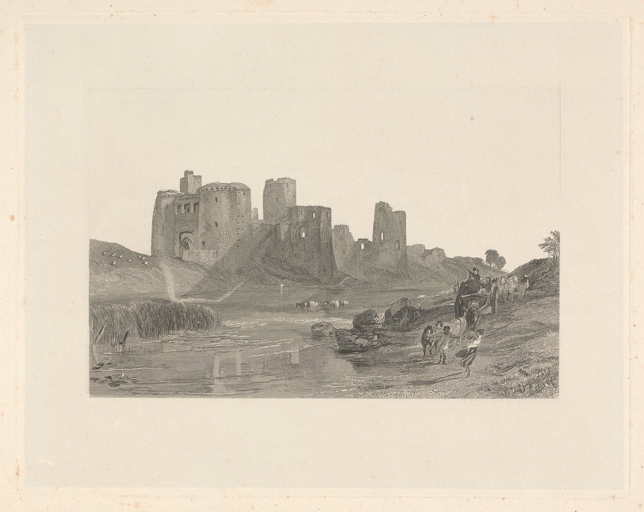 Zamek Kidwelly, Południowa Walia autorstwa Thomas Jeavons