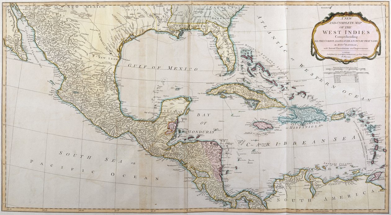Wyspy Zachodnioindyjskie, 1794-1801 autorstwa Thomas Jefferys