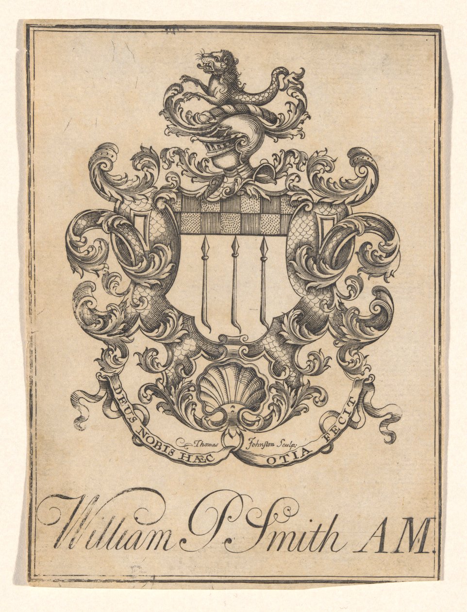 Ekslibris Williama P. Smitha autorstwa Thomas Johnston
