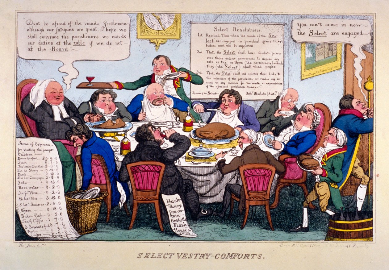 „Wybierz komfort zakrystii”, 1828 r. autorstwa Thomas Jones