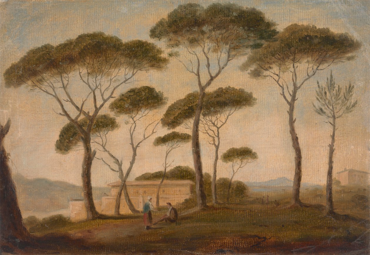 Ogród willi Borghese autorstwa Thomas Jones
