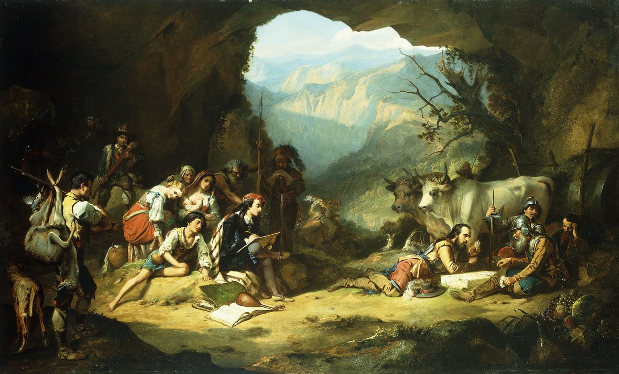 Pracownia Salvator Rosa w Górach Abruzzi, autorstwa Thomas Jones Barker