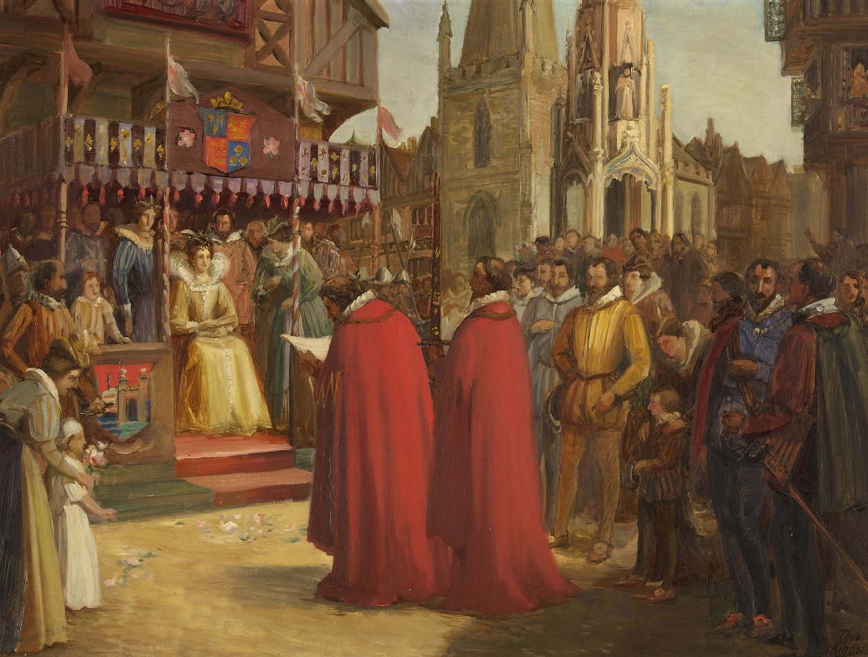 Wizyta królowej Elżbiety I w Bristolu autorstwa Thomas Kingston