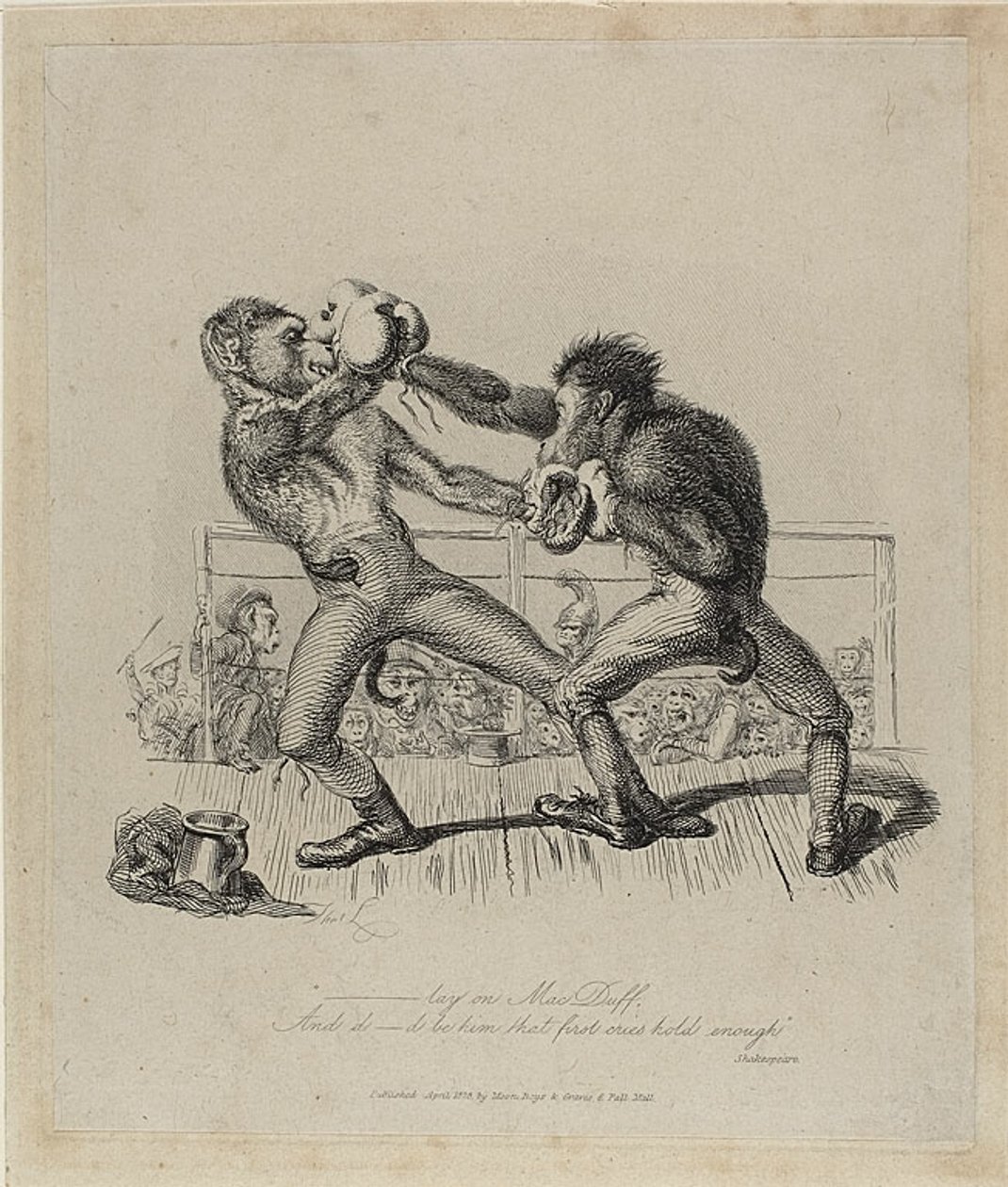 Monkeys Boxing, od Monkey-ana autorstwa Thomas Landseer