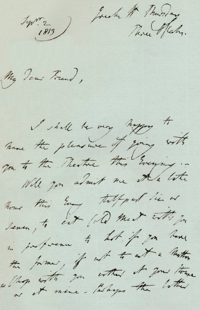 List od Sir Thomasa Lawrence