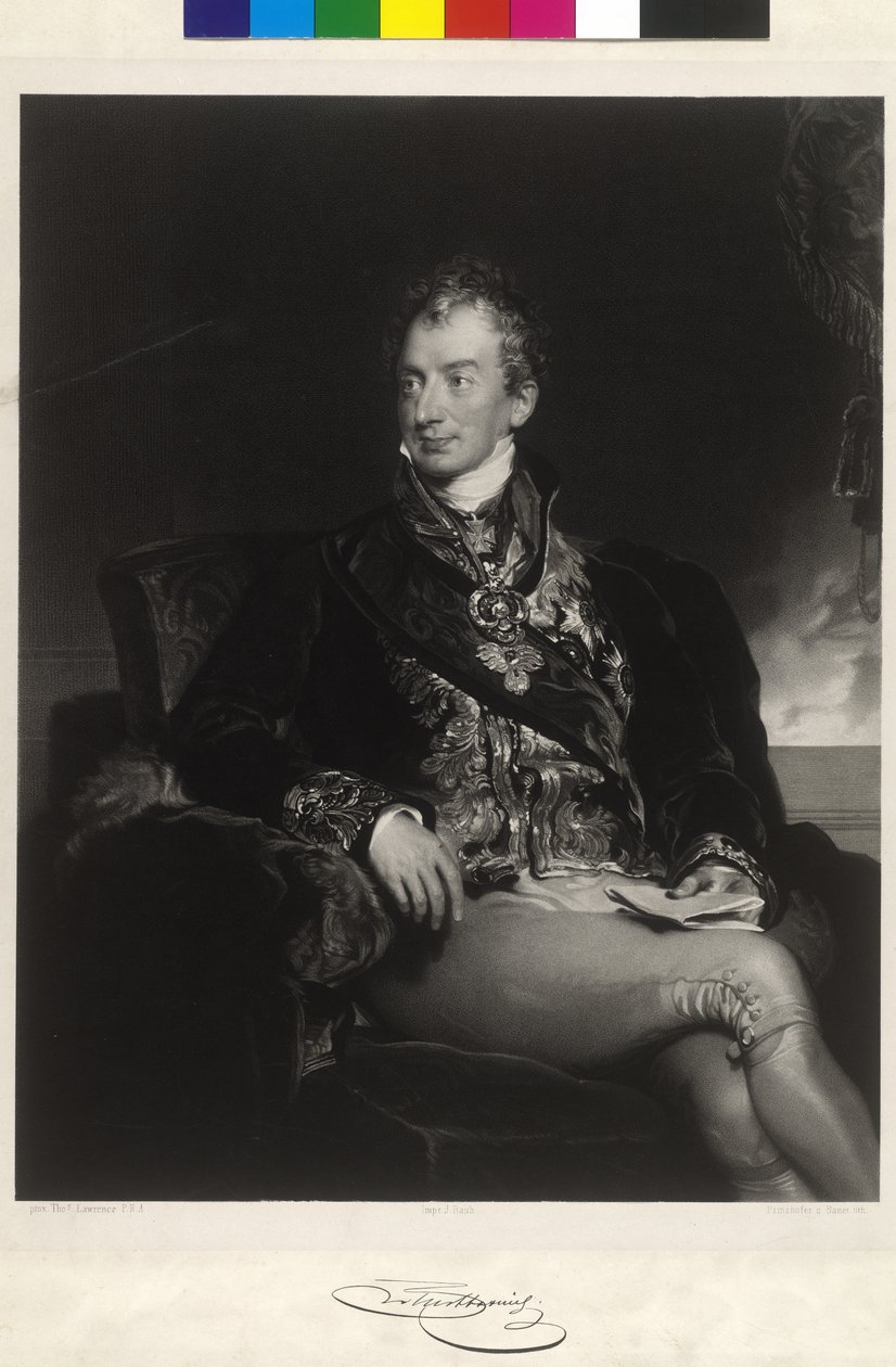 Clement Wenzel Lothar książę von Metternich-Winneburg (litograf) autorstwa Thomas Lawrence