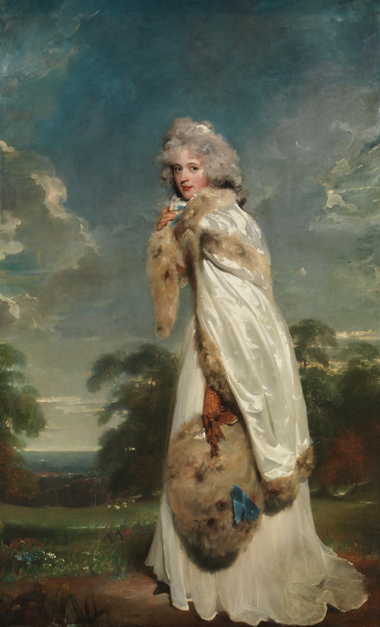 Elizabeth Farren urodzona ok. 1759, zm. 1829, późniejsza hrabina Derby, 1790. autorstwa Thomas Lawrence