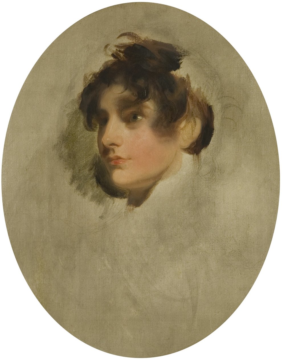 Głowa młodej kobiety, ok. 1800-05 (olej na płótnie) autorstwa Thomas Lawrence