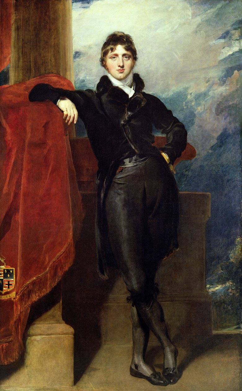 Lord Granville Leveson-Gower, później 1. hrabia Granville, c.1804-6 (olej na płótnie) autorstwa Thomas Lawrence