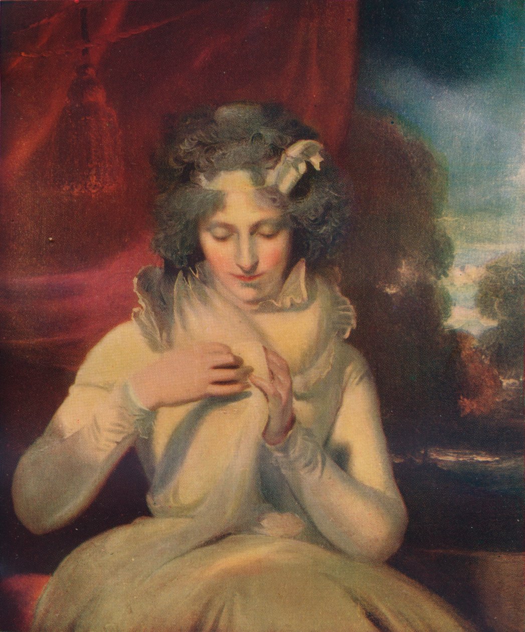 panna Georgina Lennox, później hrabina Bathurst, 1765-1842, ok. 1800 autorstwa Thomas Lawrence