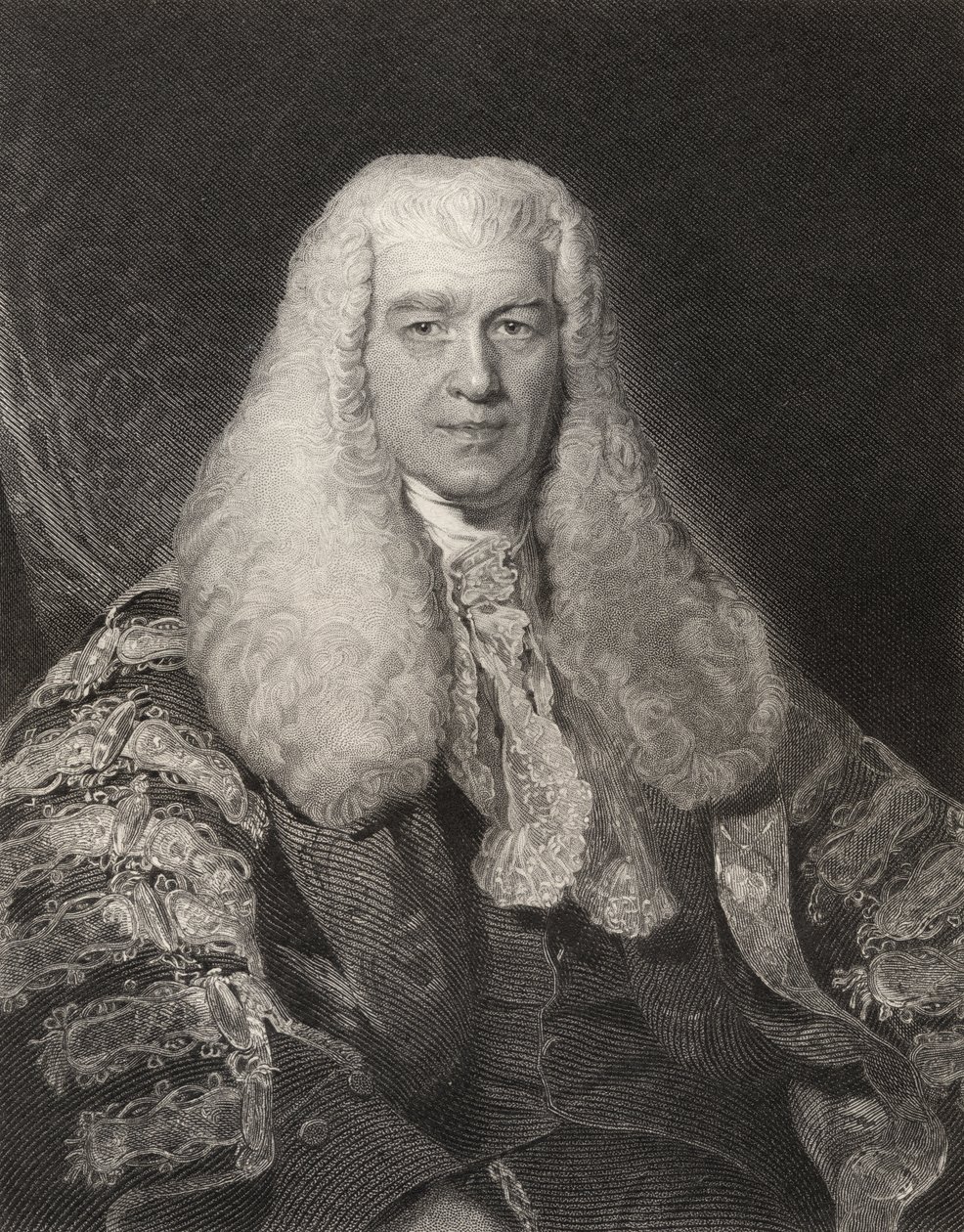 Sir Thomas Plumer, sztychowany przez H. Robinsona, z „Narodowej Galerii Portretów, tom III”, wydana ok. 1835 r. autorstwa Thomas Lawrence