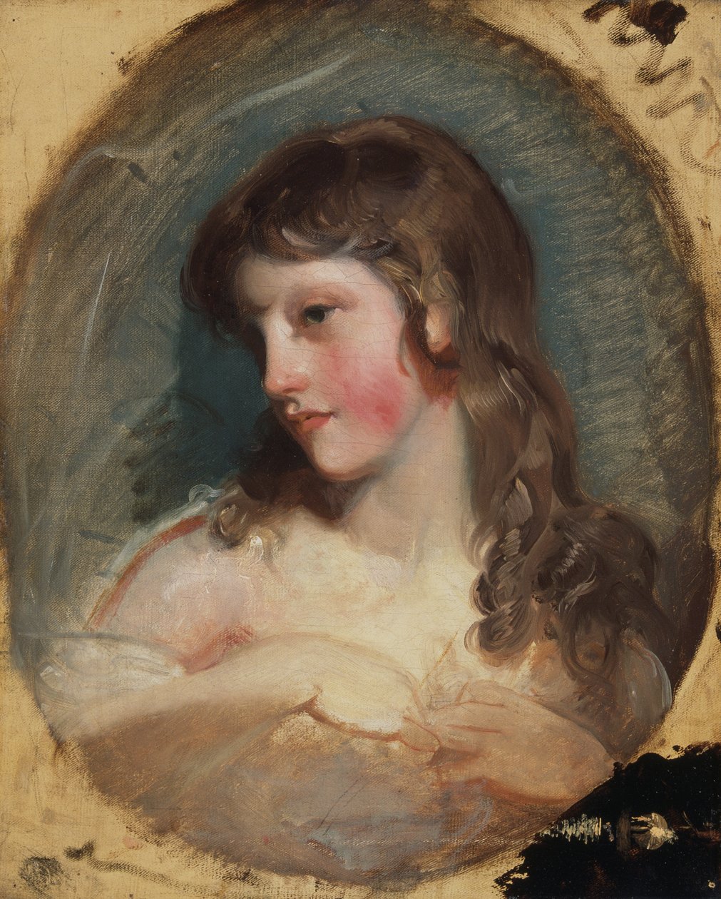 Studium dziewczynki (olej na płótnie) autorstwa Thomas Lawrence