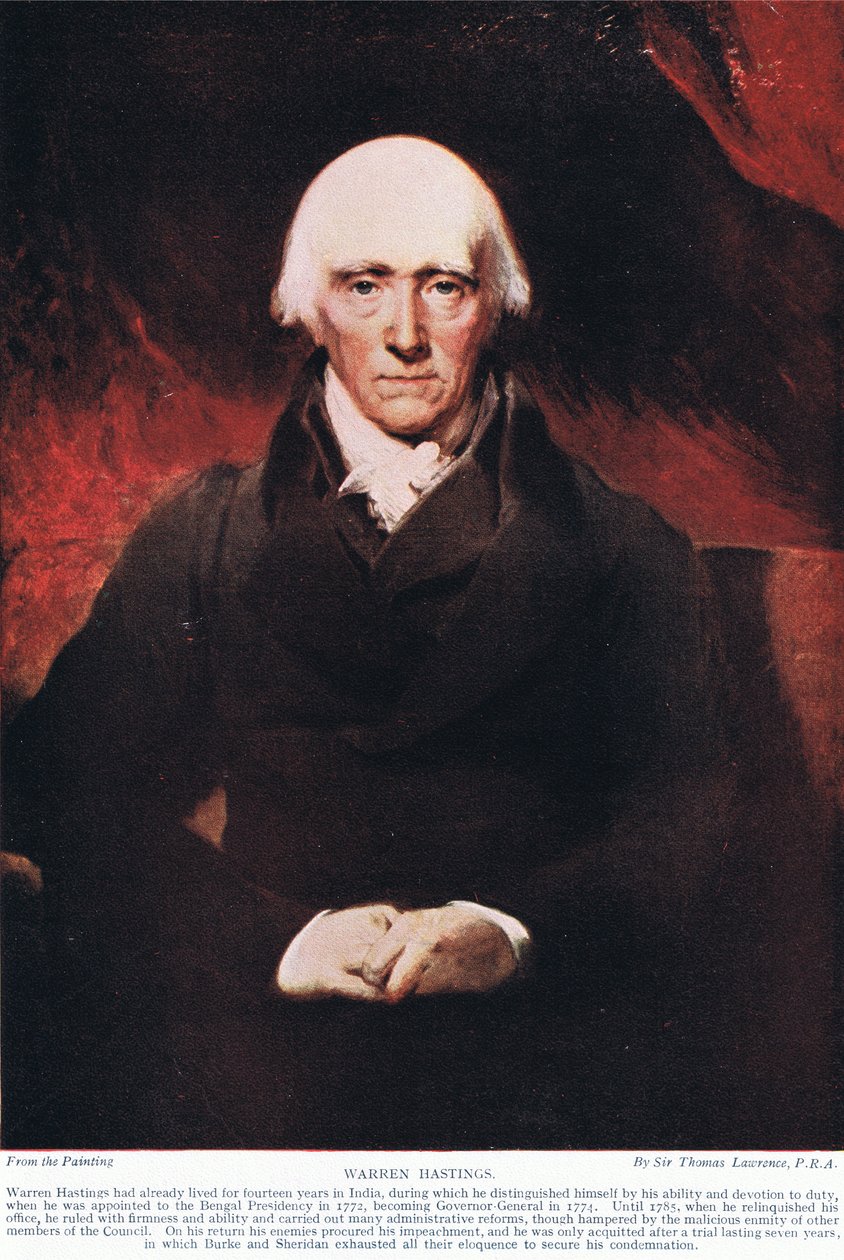 Warren Hastings, ilustracja z „Hutchinson