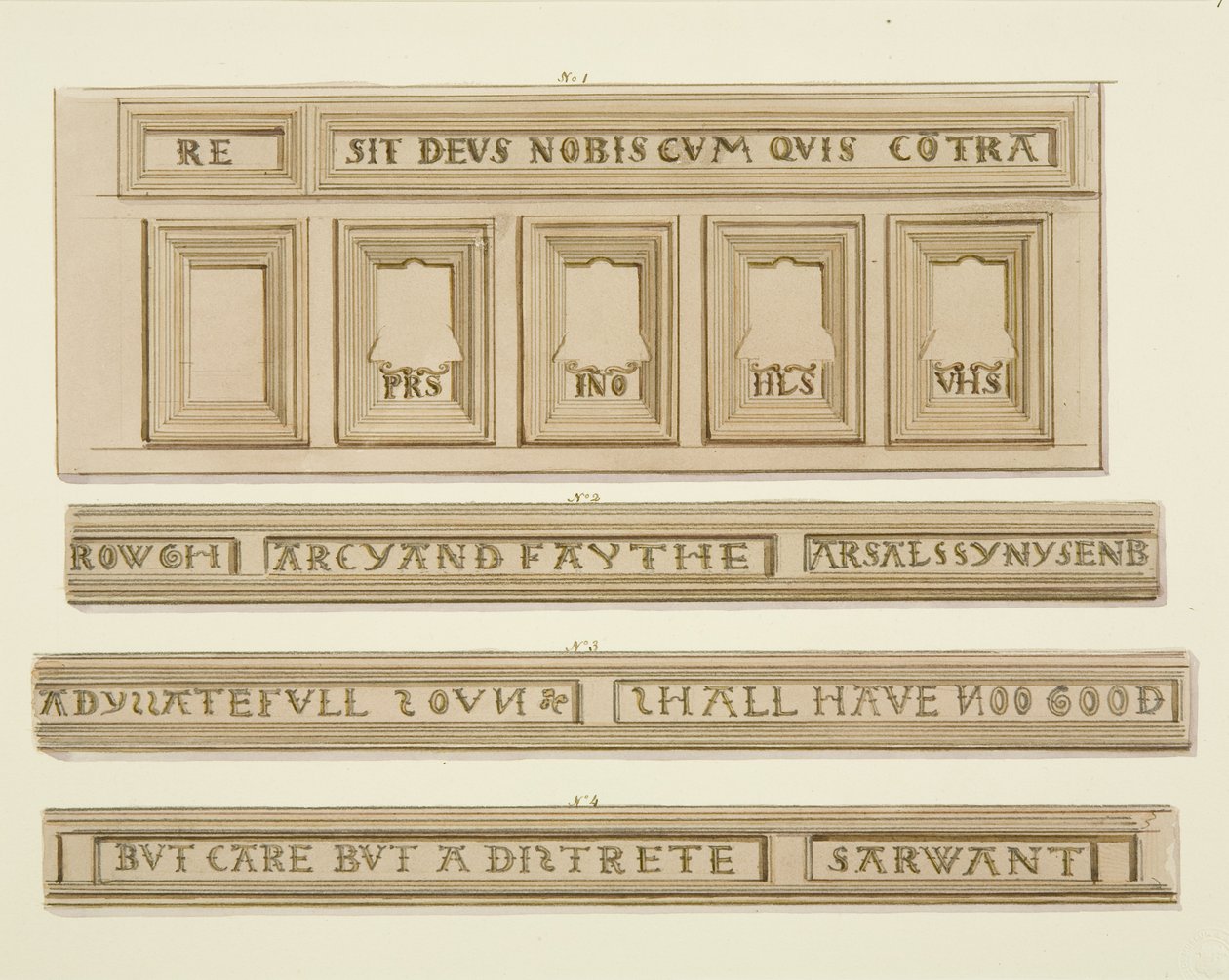 Boazeria i napisy z ul. Baldwin 46 (akwarela na papierze) autorstwa Thomas Leeson the Elder Rowbotham