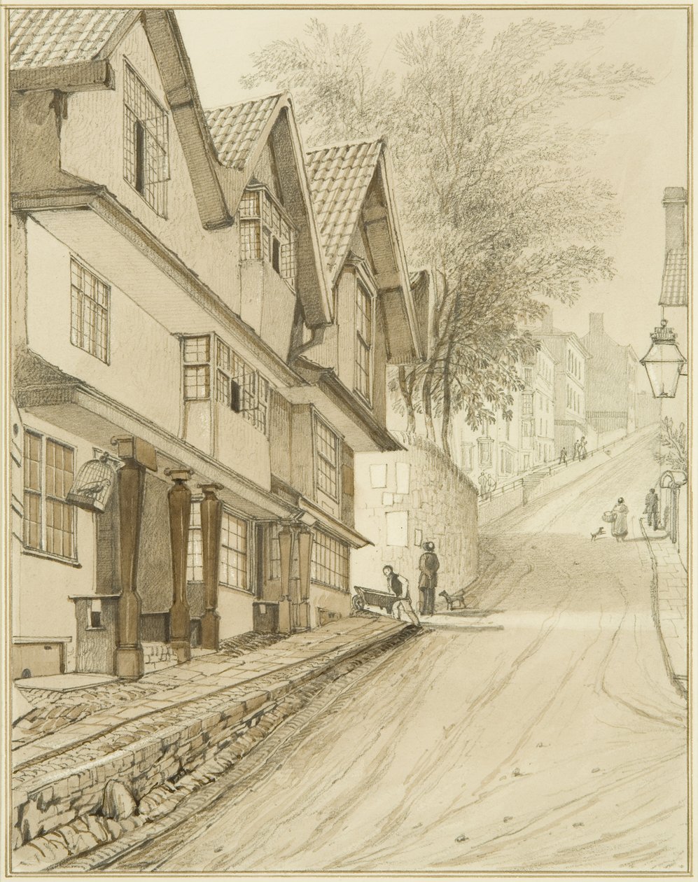Wzgórze św. Michała (akwarela na papierze) autorstwa Thomas Leeson the Elder Rowbotham