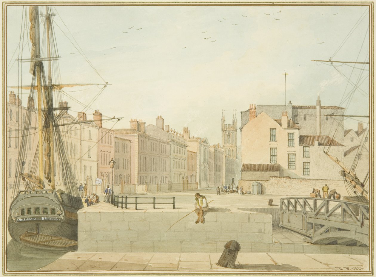Widok na Prince Street, Bristol autorstwa Thomas Leeson the Elder Rowbotham