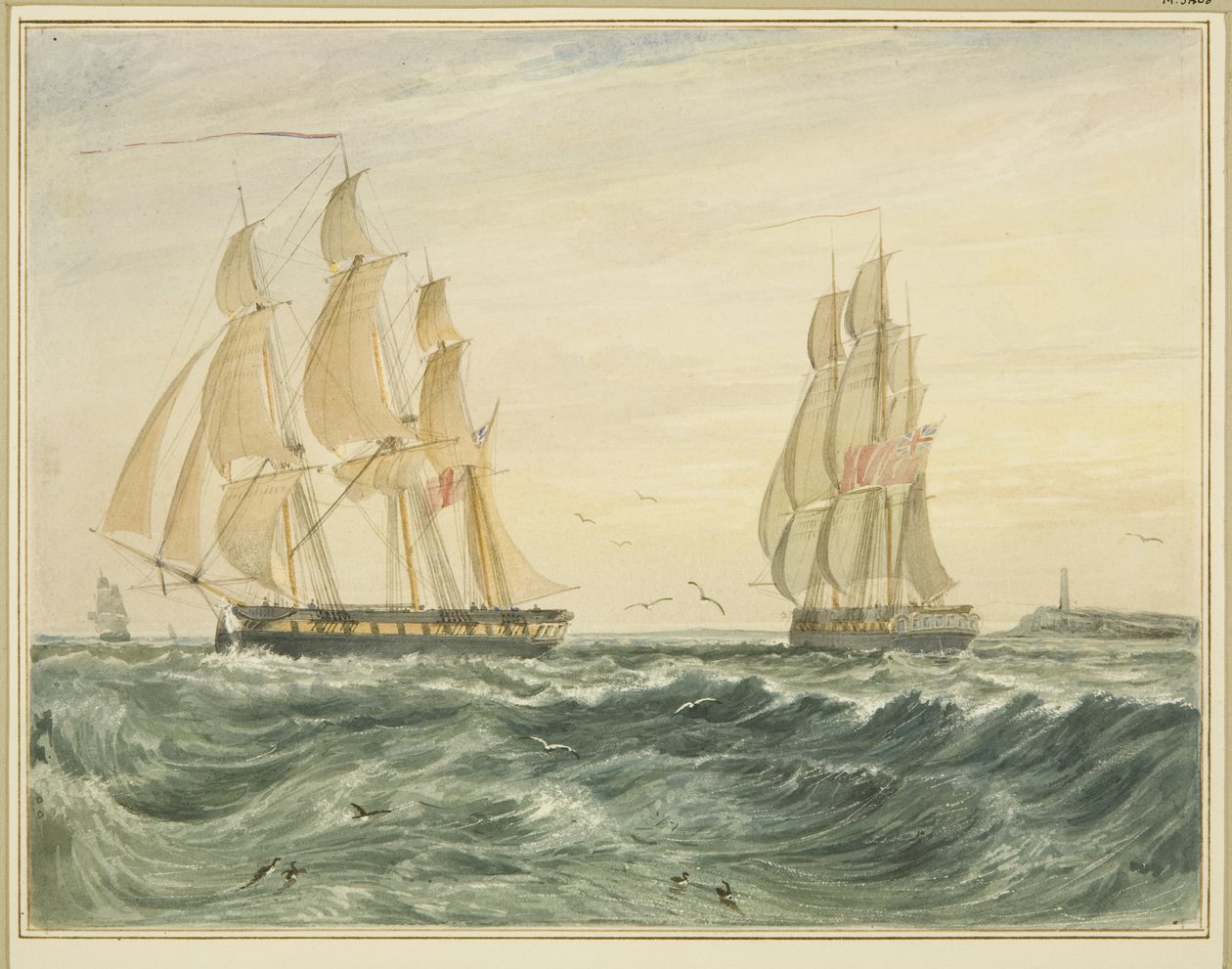 West Indiaman „Ann” przy Flat Holm autorstwa Thomas Leeson the Elder Rowbotham