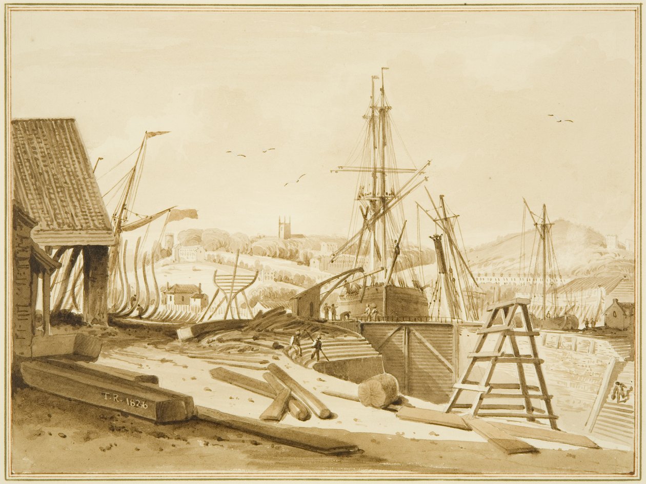 Zachodnia stacja dokująca do wappingu autorstwa Thomas Leeson the Elder Rowbotham