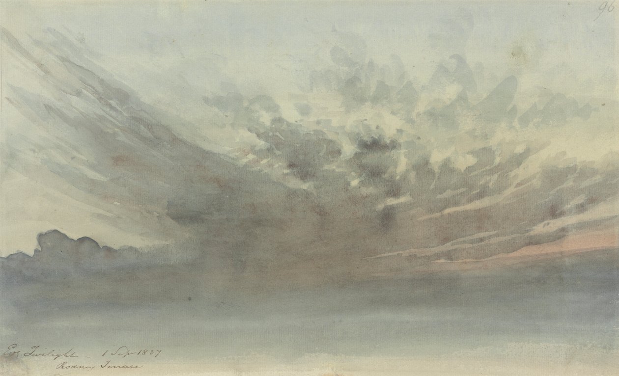 Cloud Study - wieczorny zmierzch, Rodney Terrace autorstwa Thomas Lindsay
