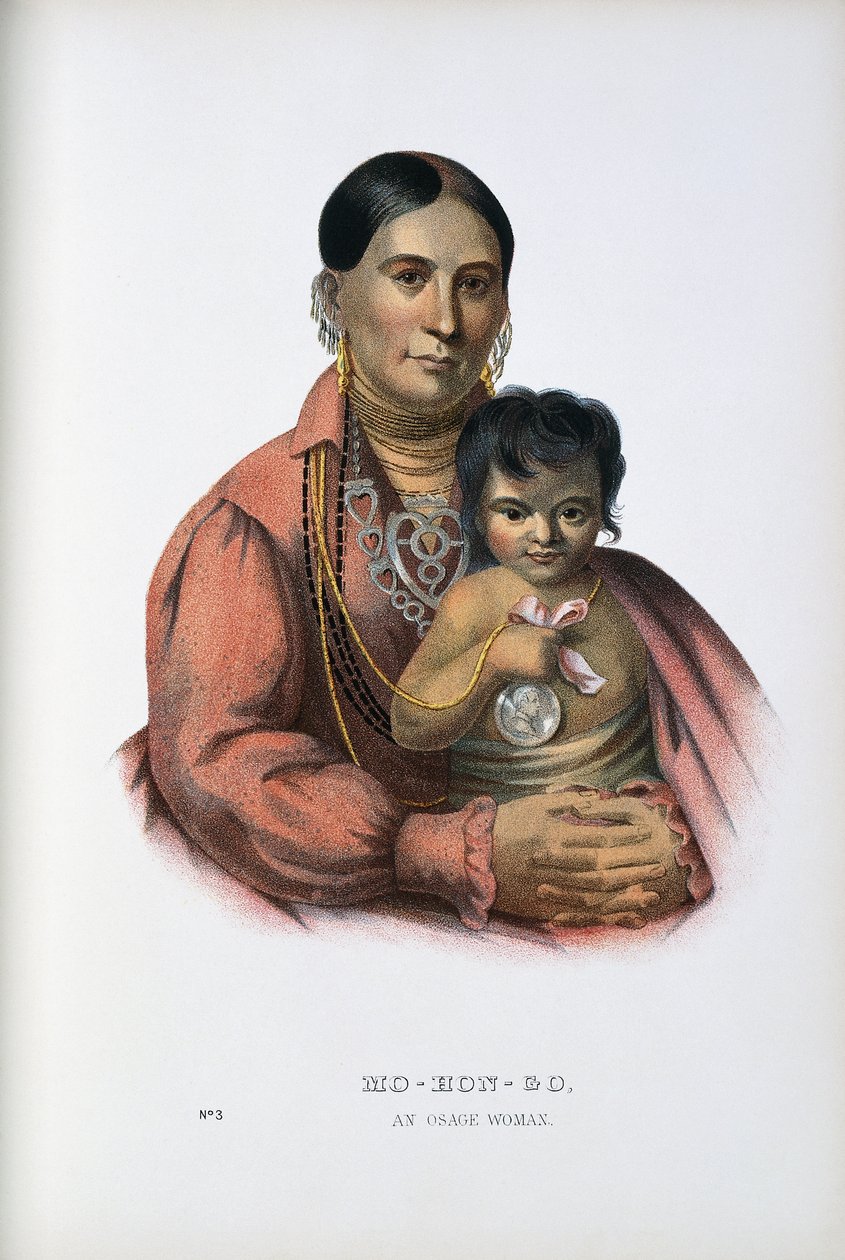 Do-Hon-Go, kobieta Osage autorstwa Thomas Loraine (after) McKenney