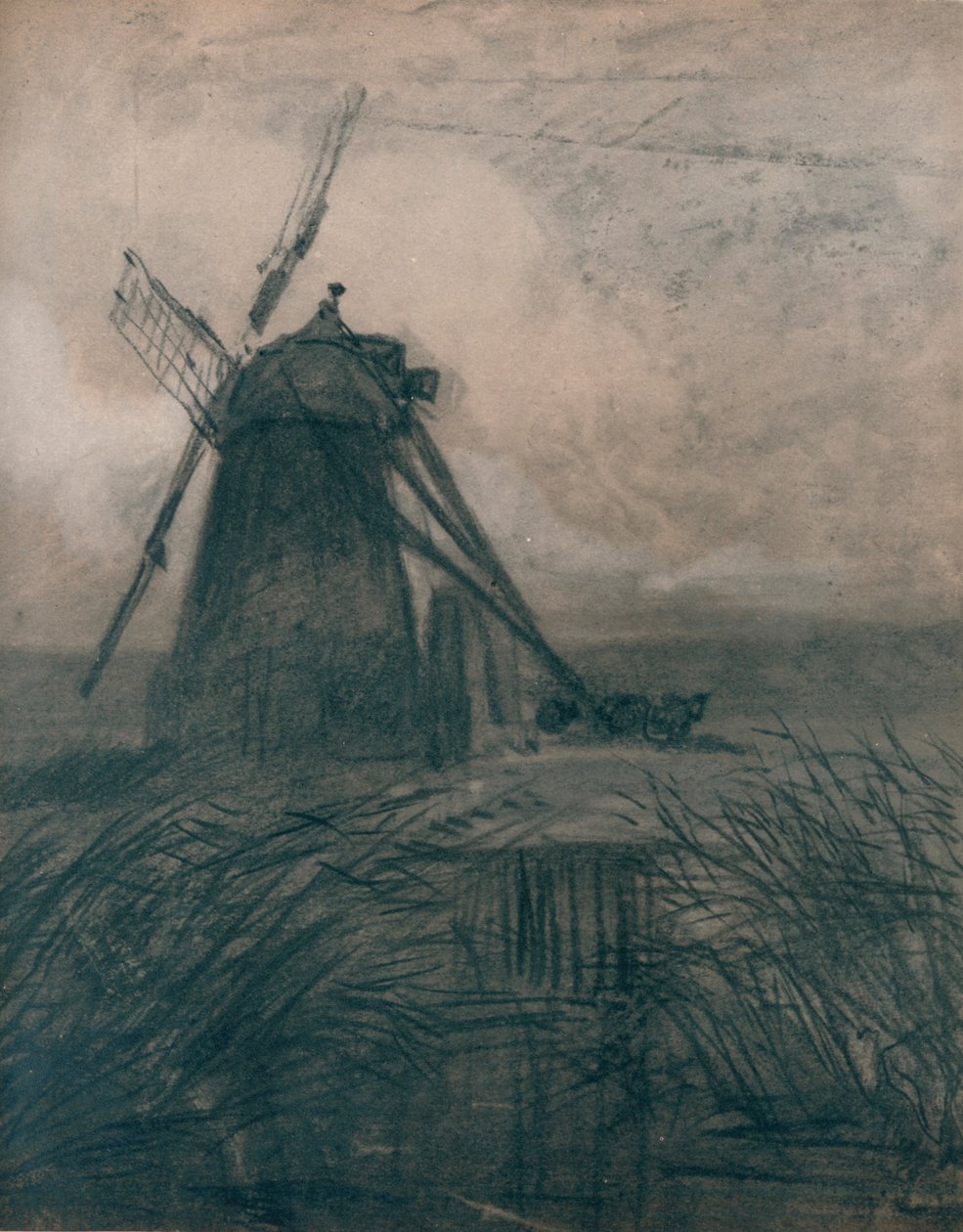 Młyn bagienny, ok. 1840 r. autorstwa Thomas Lound