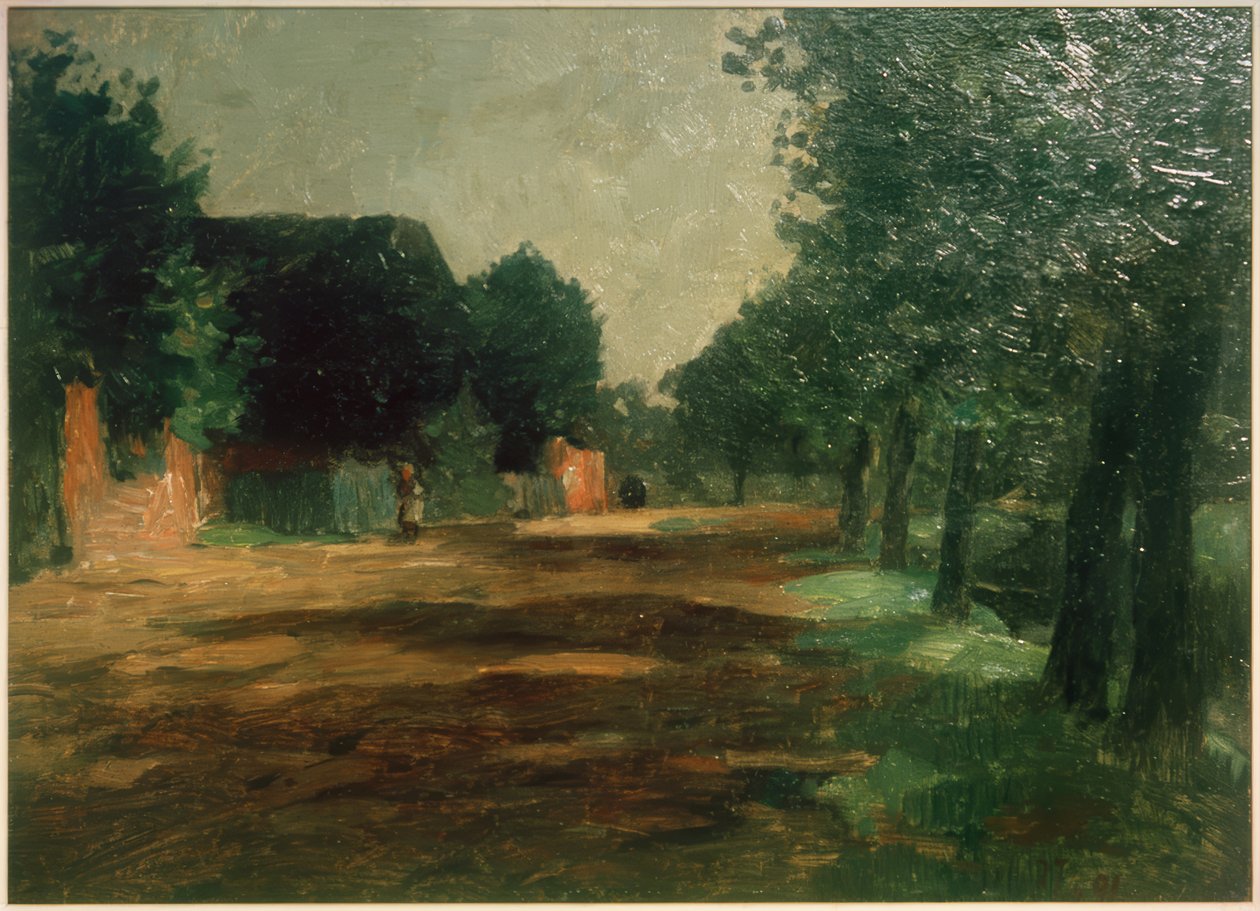 Wiejska ulica w Siethwende autorstwa Thomas Ludwig Herbst