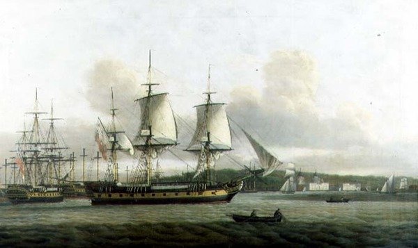 „Leda” w dwóch pozycjach poza Greenwich autorstwa Thomas Luny