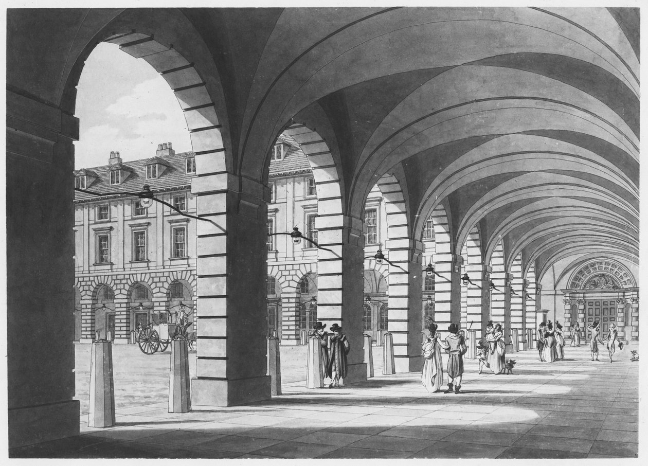 Piazza, Covent Garden, 1796 autorstwa Thomas Malton Jnr.