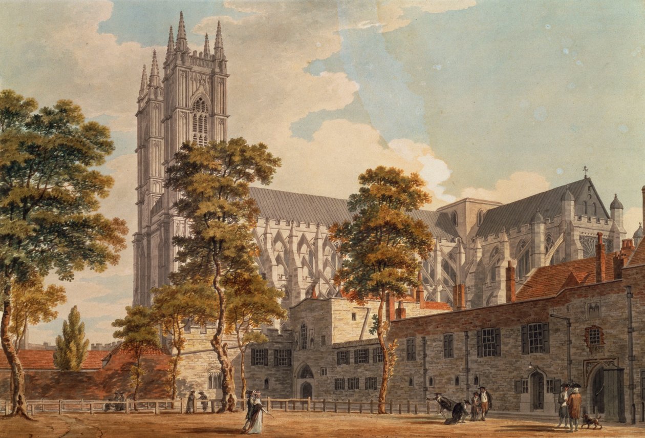 Opactwo Westminsterskie ze szkół, 1790-1792 autorstwa Thomas Malton Jnr.