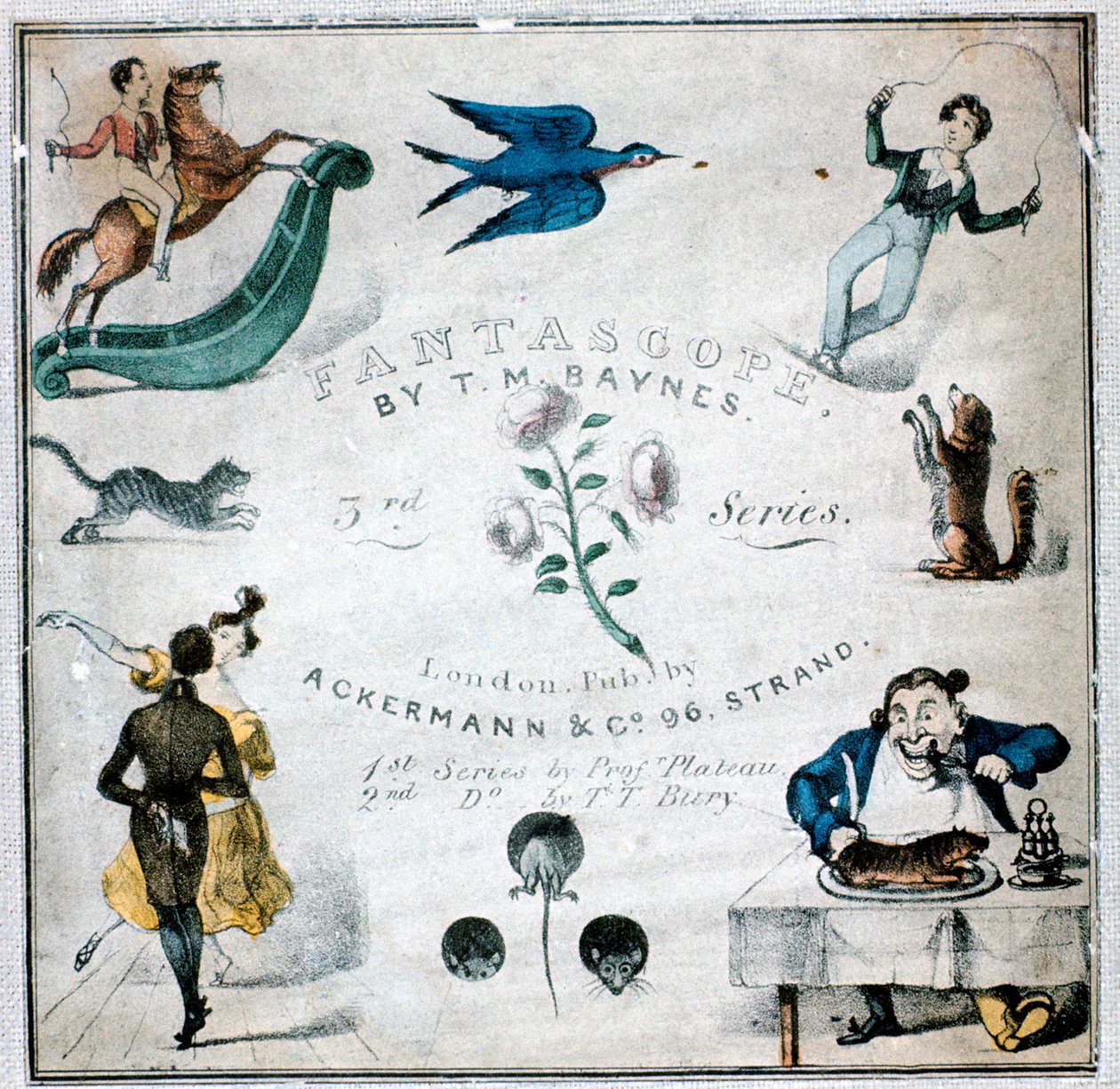 Broszura instrukcji do Fantascope, 1833. autorstwa Thomas Mann Baynes