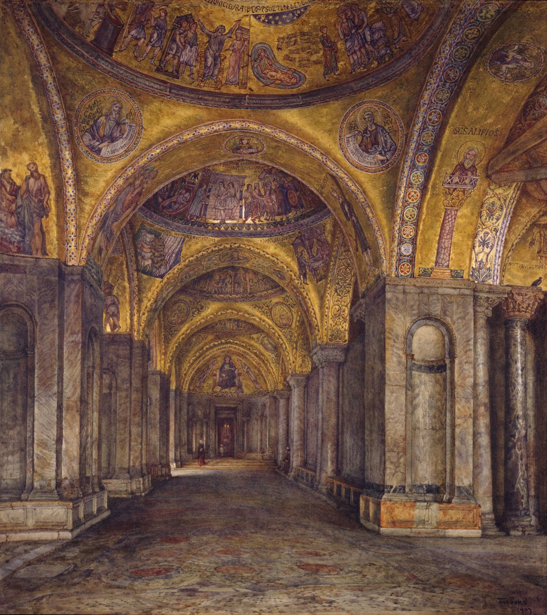 Wenecja – Północne Atrium Świętego Marka, 1907 autorstwa Thomas Matthews Rooke