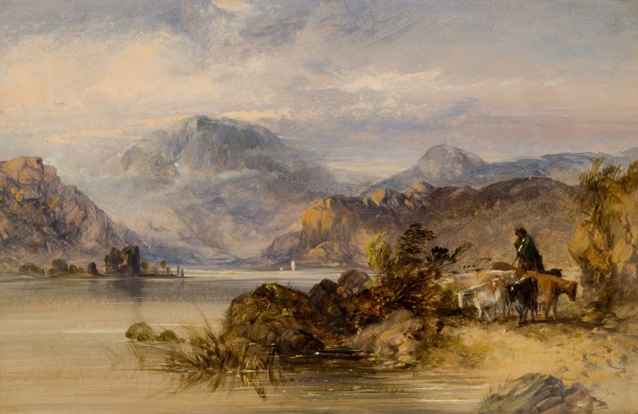 Scena nad jeziorem wyżynnym autorstwa Thomas Miles II Richardson