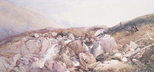 Odpoczynek nad górskim strumieniem autorstwa Thomas Miles Richardson