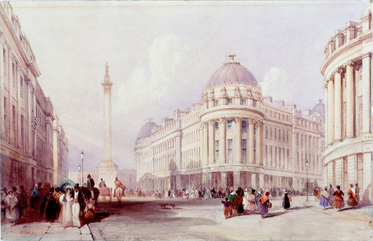 Grainger Street, Newcastle upon Tyne (kolor nadwozia) autorstwa Thomas Miles Richardson