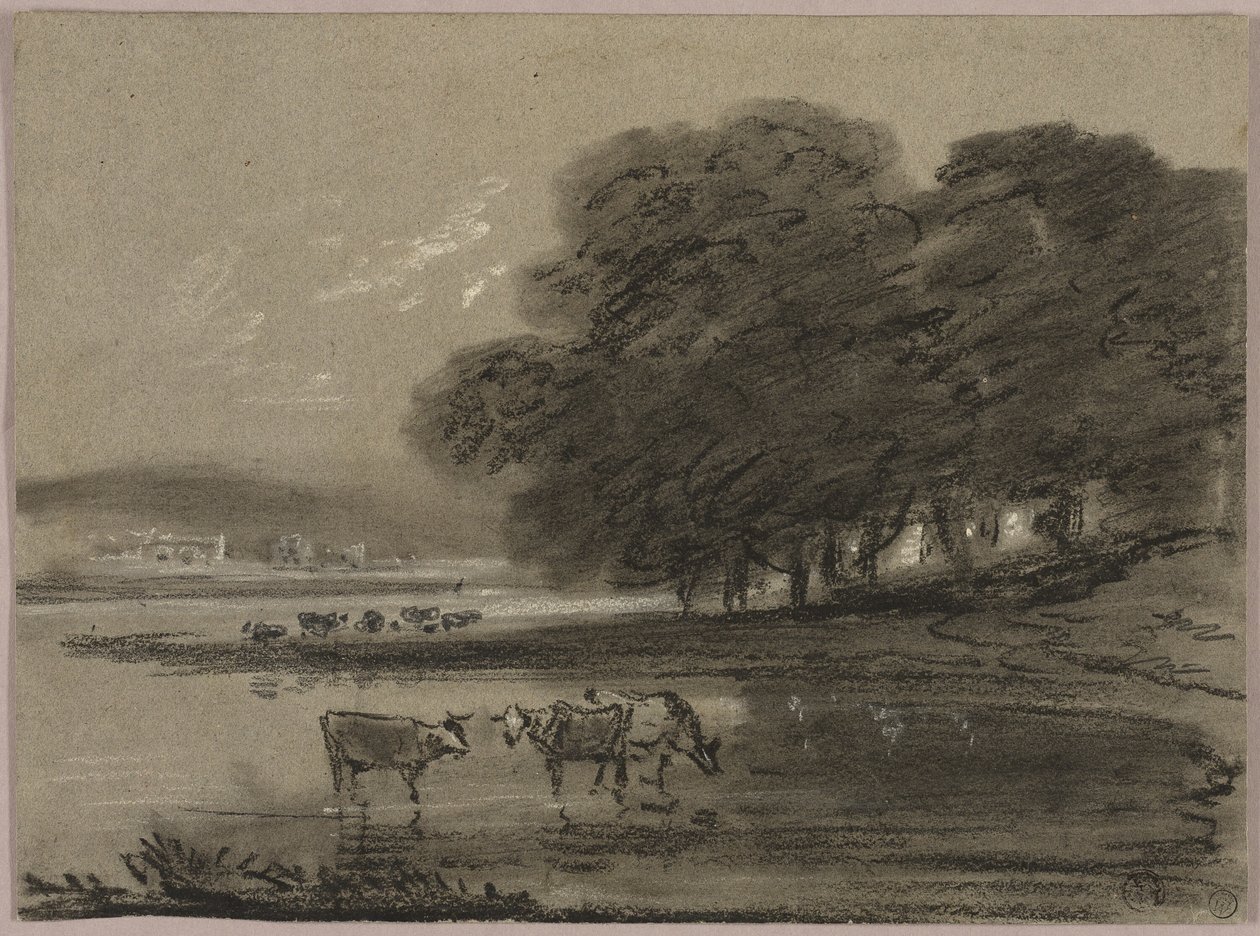 Krajobraz z krowami autorstwa Thomas Monro