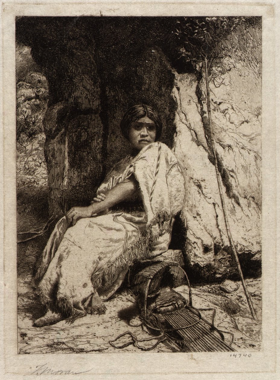 Indiańska dziewczyna autorstwa Thomas Moran
