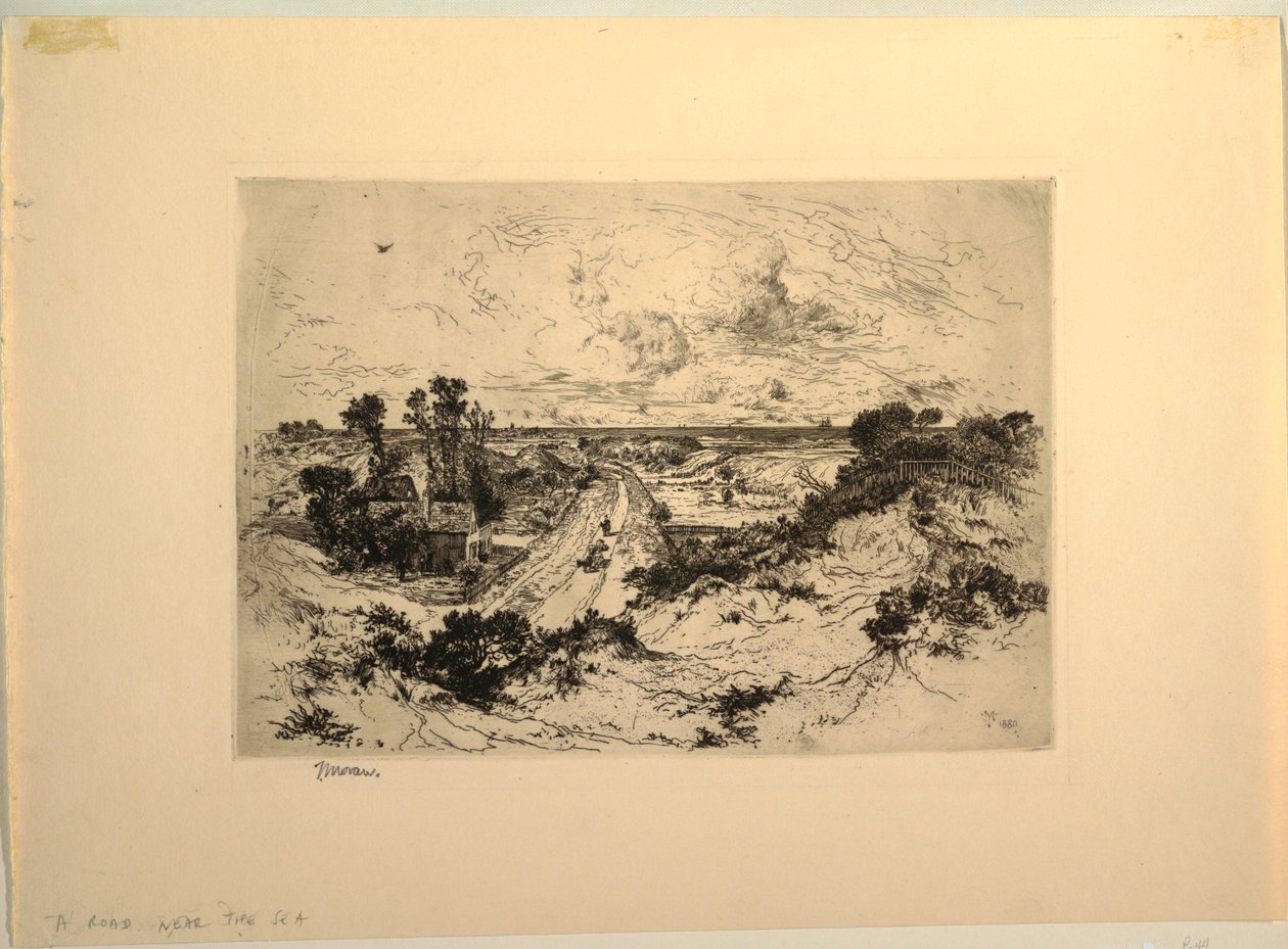 Droga w pobliżu morza, Easthampton, Nowy Jork autorstwa Thomas Moran