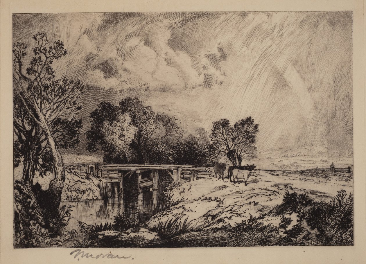 Rustykalny most autorstwa Thomas Moran