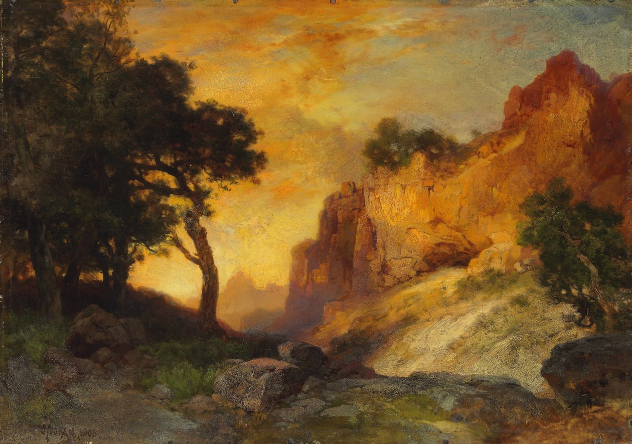 Boczny Kanion, Wielki Kanion, Arizona, 1905 autorstwa Thomas Moran
