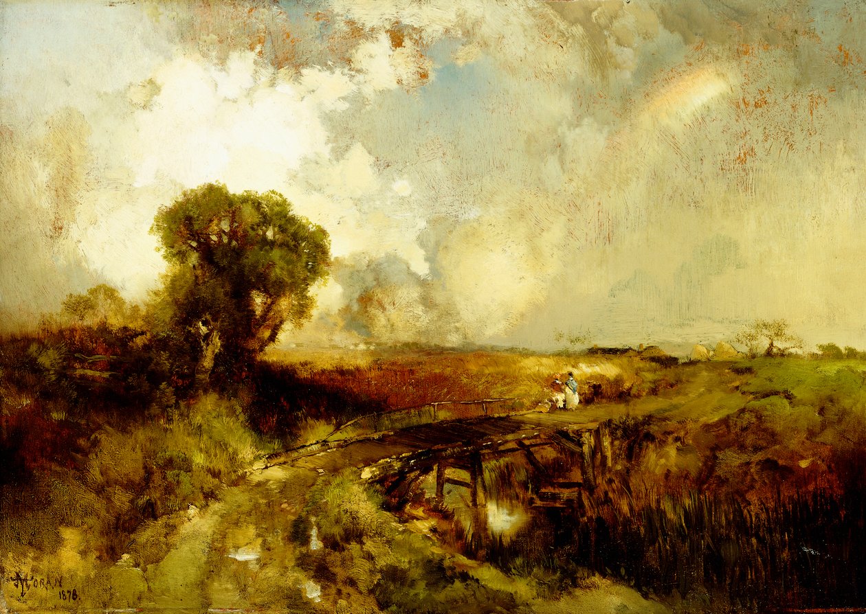 Letni prysznic, 1878 autorstwa Thomas Moran