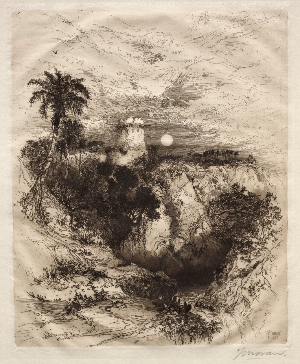Wieża Cortes, 1883. autorstwa Thomas Moran