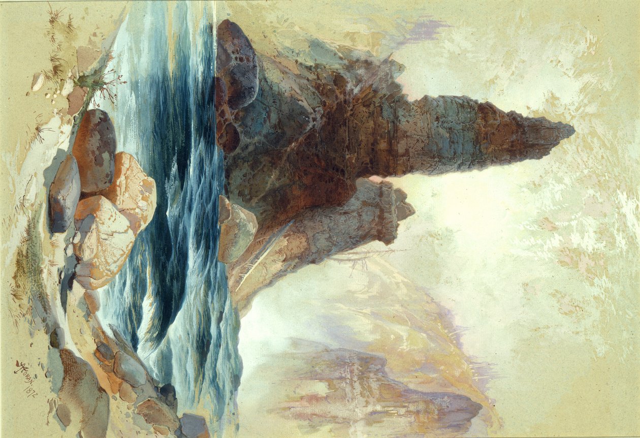 Nad wodospadem Tower, Yellowstone, 1872. autorstwa Thomas Moran