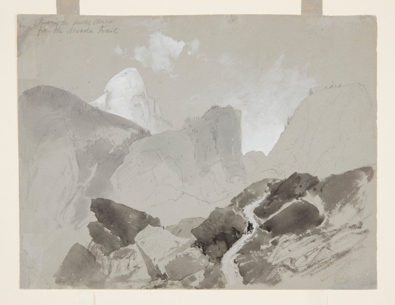 Tył kopuły południowej ze szlaku Nevada, Yosemite autorstwa Thomas Moran