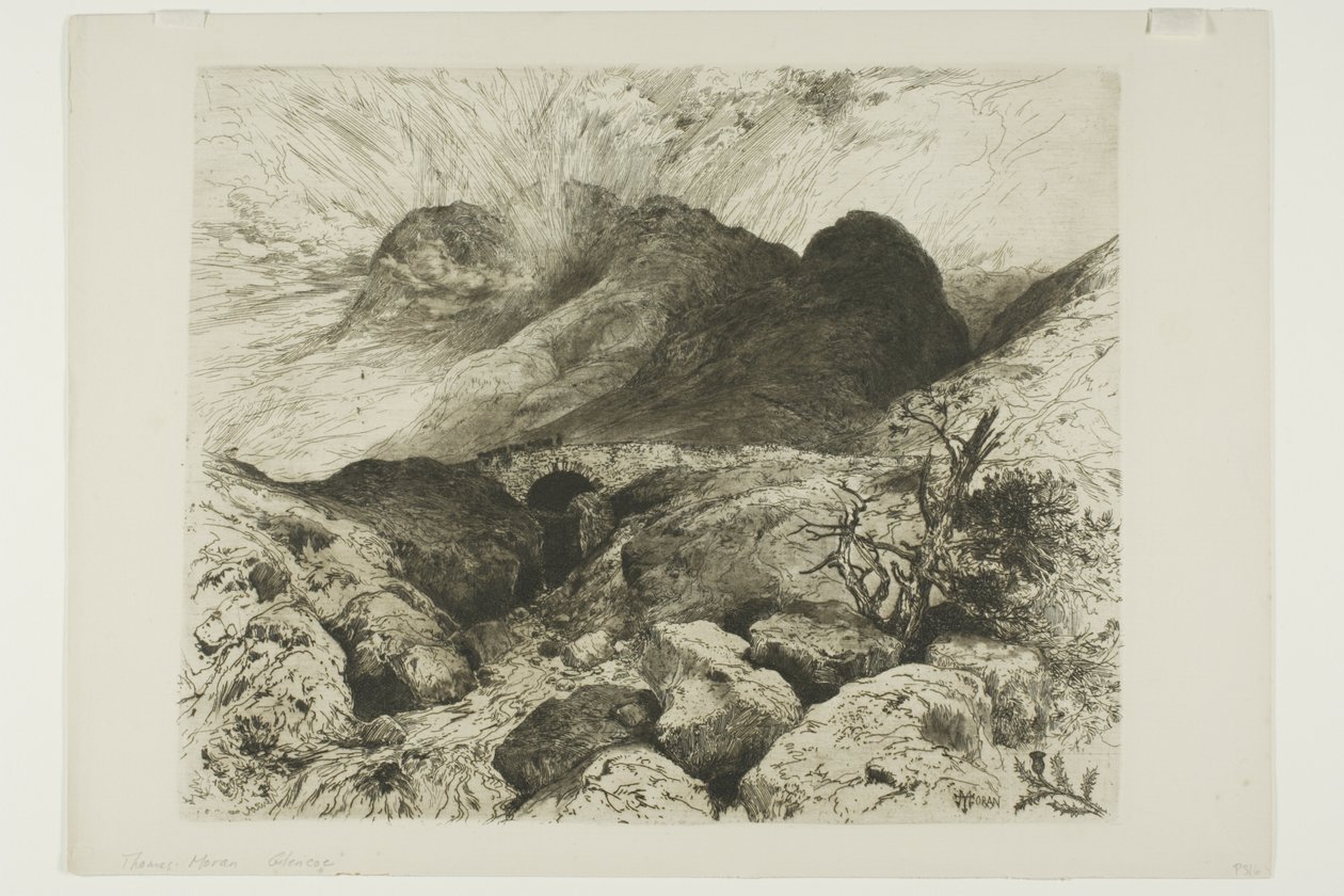 Most na przełęczy Glencoe, Szkocja autorstwa Thomas Moran